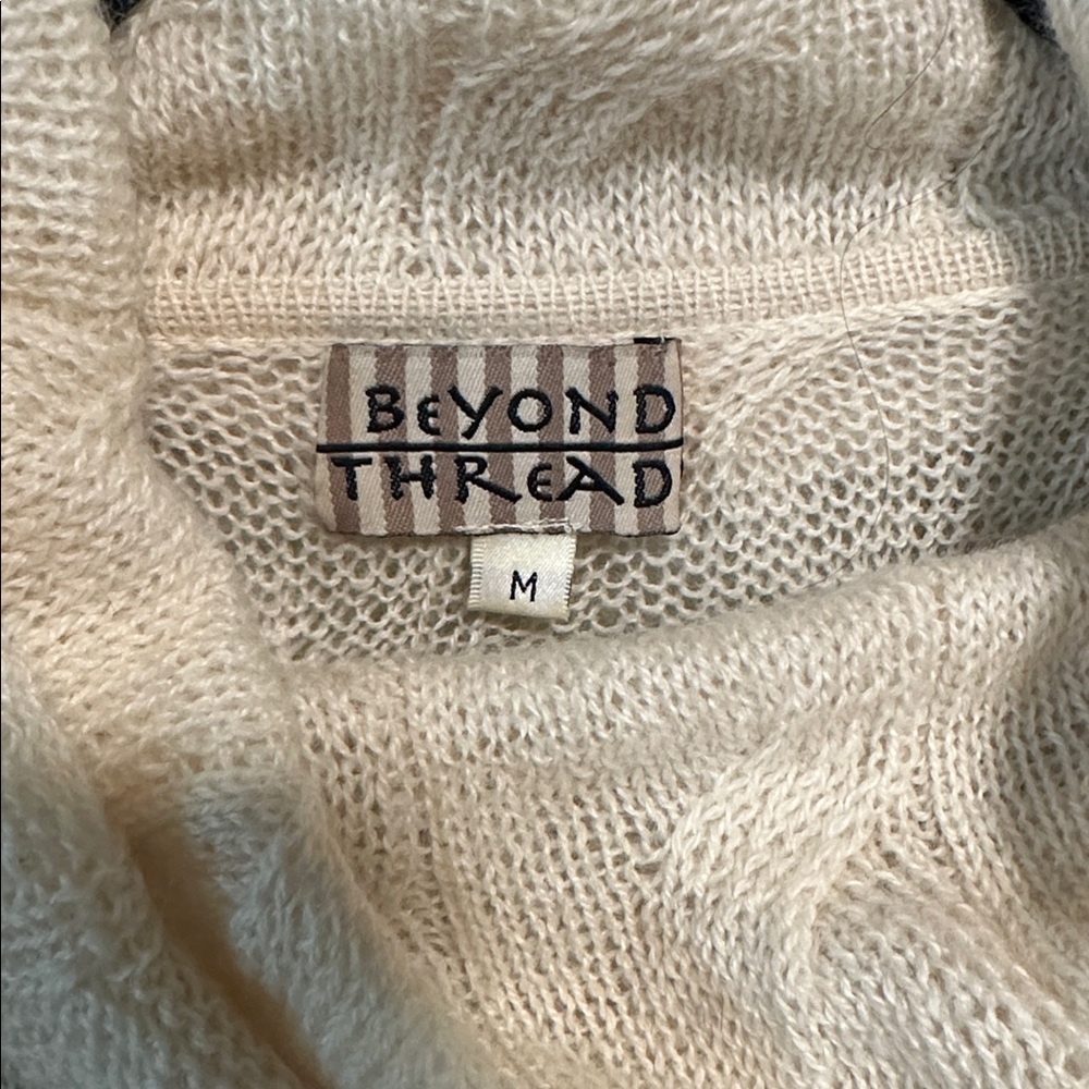 Beyond Thread Cowl Neck Sweater Size Medium - Picture 2 of 6